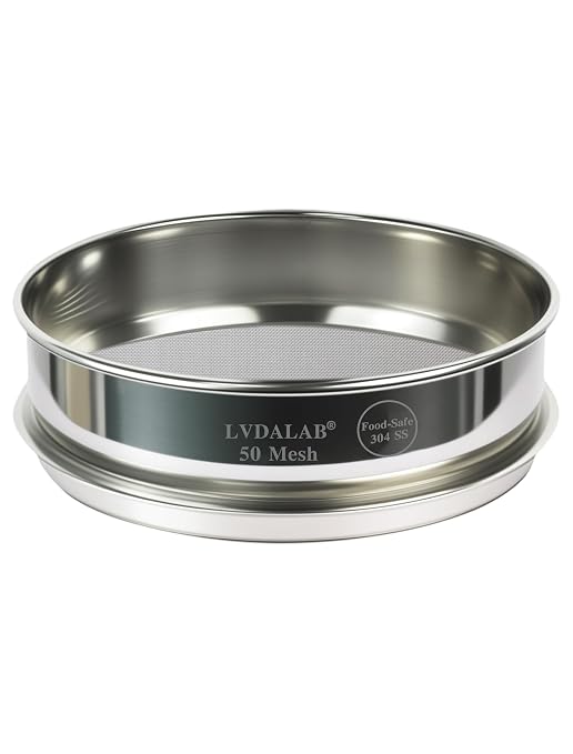All 304 Stainless Steel 60 Mesh Test Sieve, 8 Inch/20cm Diameter, Flour Sifter by LVDALAB