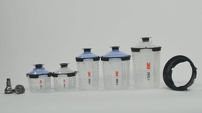3M PPS 2.0 Spray Gun Cup, Lids and Liners Kit, 6 Ounces, 200-Micron Filter - Image 16