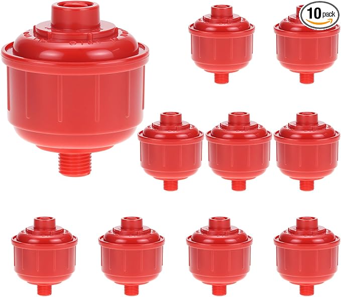 QWORK 10 Pack Disposable Mini Air Water Trap Filters, 1/4" Threads, Spray Gun by QWORK