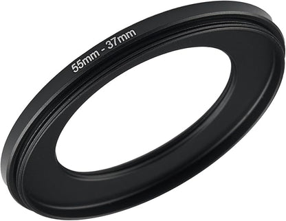 55mm to 37mm Step Up Ring Filter Adapter Black Metal Step up Adapter Rings by Unknown