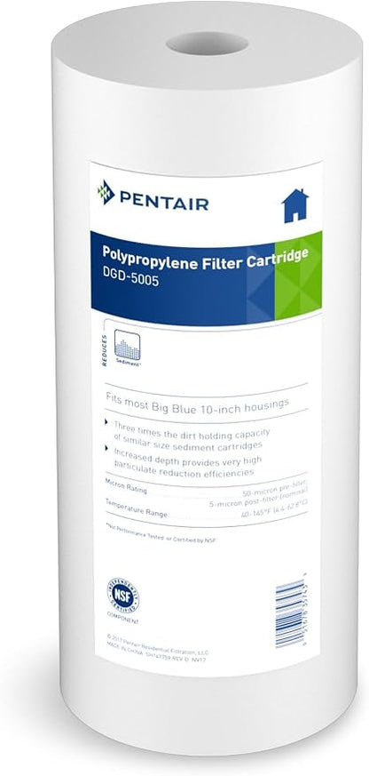Pentair Pentek DGD-5005 Big Blue Water Filter, 10-Inch Whole House Sediment by PENTAIRPENTEK