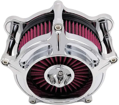 Harley Air Cleaner Turbine Intake Chrome Filter Kit Cnc Cut - Image 2