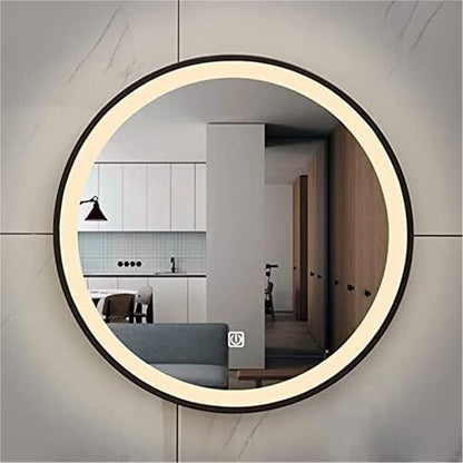 Bathroom Mirror, Round Illuminated LED by Unknown