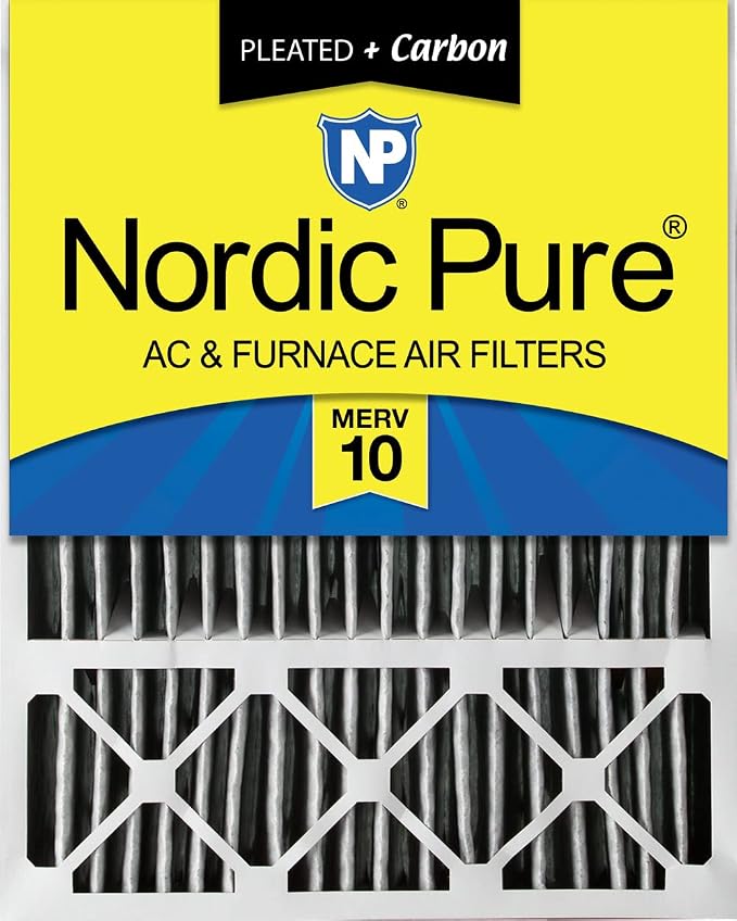 Nordic Pure 20x25x5 Honeywell Replacement Air Filters MERV 10 Plus Carbon 1 Pack by NordicPure