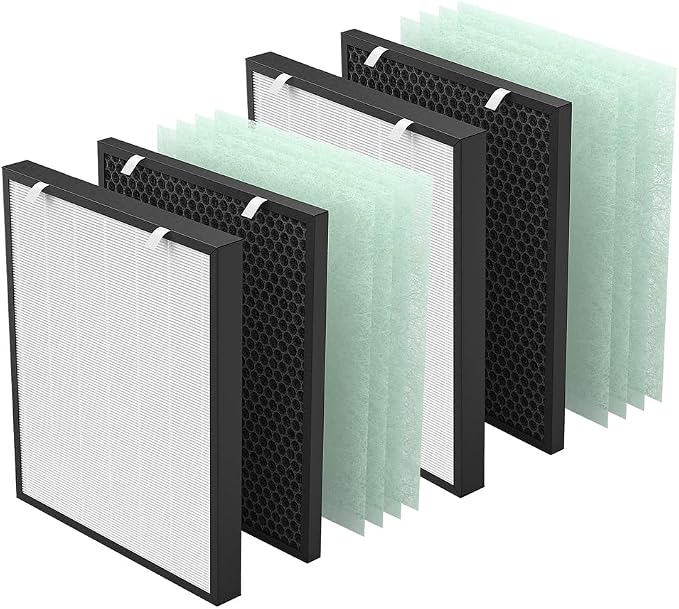 Air400 Filter Replacement for Bissell Air400, 2 True HEPA and 2 Carbon Filter by FMDZFL