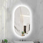 Oval LED Illuminated Bathroom Mirror, Wall-mounted Vanity Makeup Mirror by Unknown
