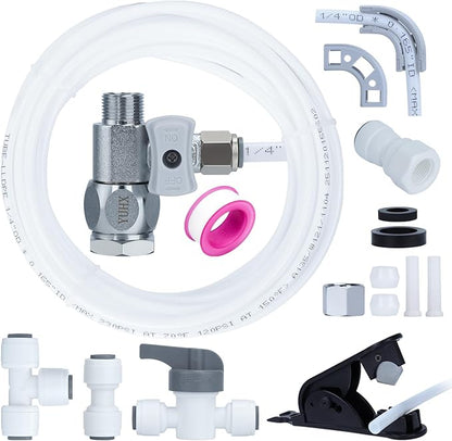 Refrigerator Water Line Kit Connection and 1/4 Compression Ice Maker by Unknown