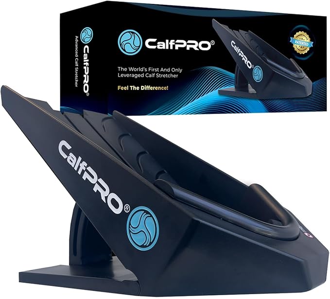 CalfPRO® Deepest Calf Stretcher for Plantar Fasciitis Relief. Deep Heel Lock Stretch Device for Tight Calves, Achilles, Hamstrings, & Foot Pain. Portable Mobility Tool for Athletes & Everyday Use