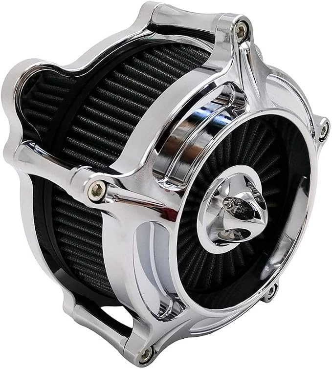 Harley Air Cleaner Turbine Intake Chrome Filter Kit Cnc Cut - Image 4
