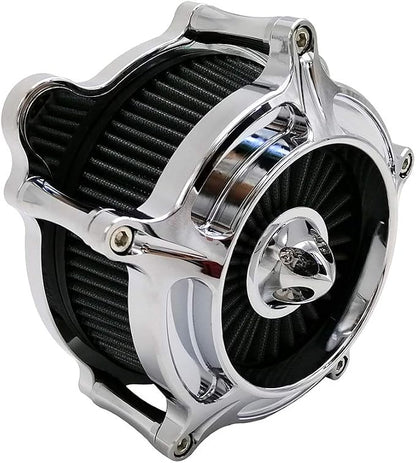 Harley Air Cleaner Turbine Intake Chrome Filter Kit Cnc Cut - Image 4