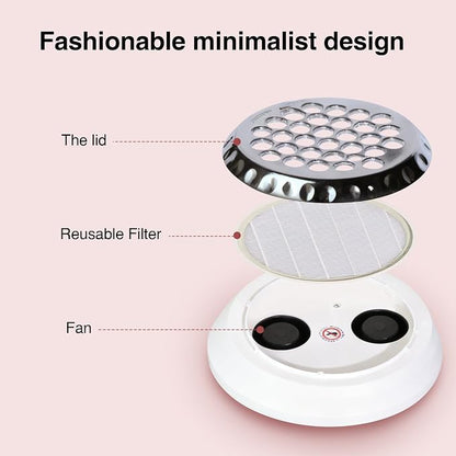 Nail Dust Collector+1 Filter 40W Turbo Vacuum No Fan Cleaner 5200RPM Suction - Image 2