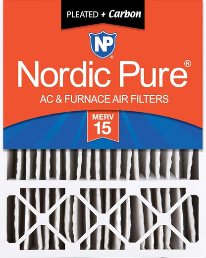 Nordic Pure 20x25x5 Honeywell Replacement Air Filters MERV 15 Plus Carbon 1 Pack by NordicPure