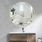 Round LED Bathroom Mirror Demister Pad IP44 Vanity Large Mirror Cold Light by Unknown
