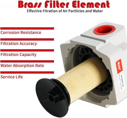 RIH 1/2" NPT Air Dryer for Compressor, Air compressor water separator, air - Image 4