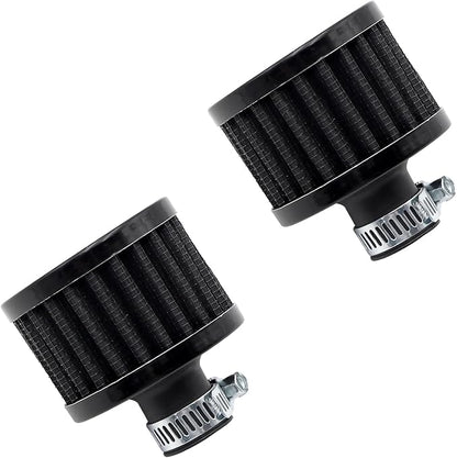 2Pcs 12mm Air Filter Mini Universal Vent Crankcase Cold Air Intake Breathe by Eoppen