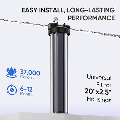 PUREPLUS 5 Micron 20" x 2.5" Whole House PFAS Removal Replacement Water Filter - Image 7