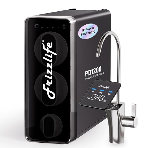 Frizzlife 1200GPD Reverse Osmosis Water Filter, NSF/ANSI 42&58&372 Standards by FRIZZLIFE