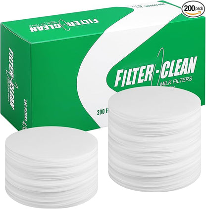 200 Pack Milk Filter Discs Quick Flow Non-gauze Small 4-9/16" Od Replacement by Hahafelt