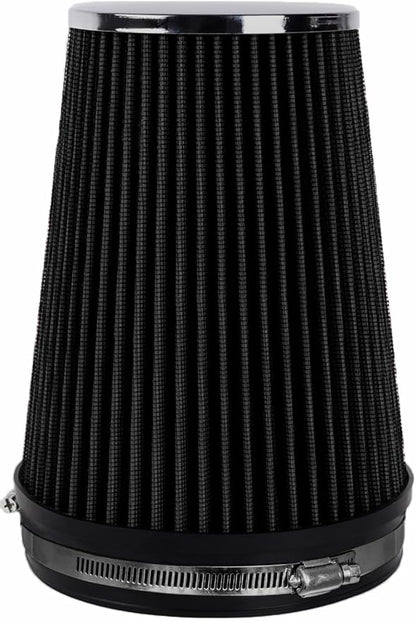 6" Inlet Cold Air Intake Filter Cone Replacement Performance Washable Clamp-On by MUGERACING