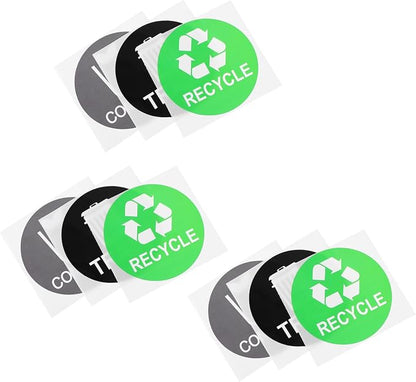 9pcs Trash Can Classification Stickers Decals by FUNOMOCYA