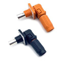 100A Battery Energy Storage Connector, 16mm² High Current Connectors IP67 Waterproof Crimping Wiring Power Adapter Quick Plug Terminal Right Angle Plug and Socket (1000V Black+Orange)