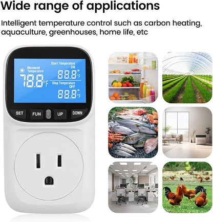 Diymore Digital Thermostat Controller, 1800W 120V/15A, -104°F to 210°F - Image 2