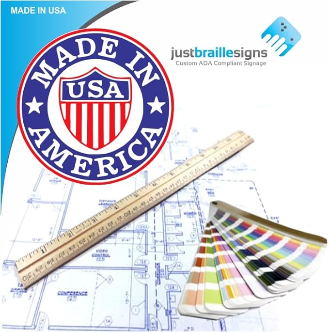 JUSTBRAILLESIGNS CUSTOMIZABLE MAXIMUM OCCUPANCY braille sign, 6” x 6”, Max Occupancy Identification Sign for business, buildings, elevators, etc., Many Colors Choices, Made in USA (Beige)