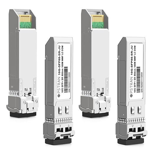 OPSTRAN 10GBASE-SR SFP+ Optical Transceiver Module Compatible with Juniper QFX-SFP-10GE-SR EX-SFP-10GE-SR SRX-SFP-10GE-SR 10Gbps 850nm 300m DDM Duplex LC MMF 4 Pack