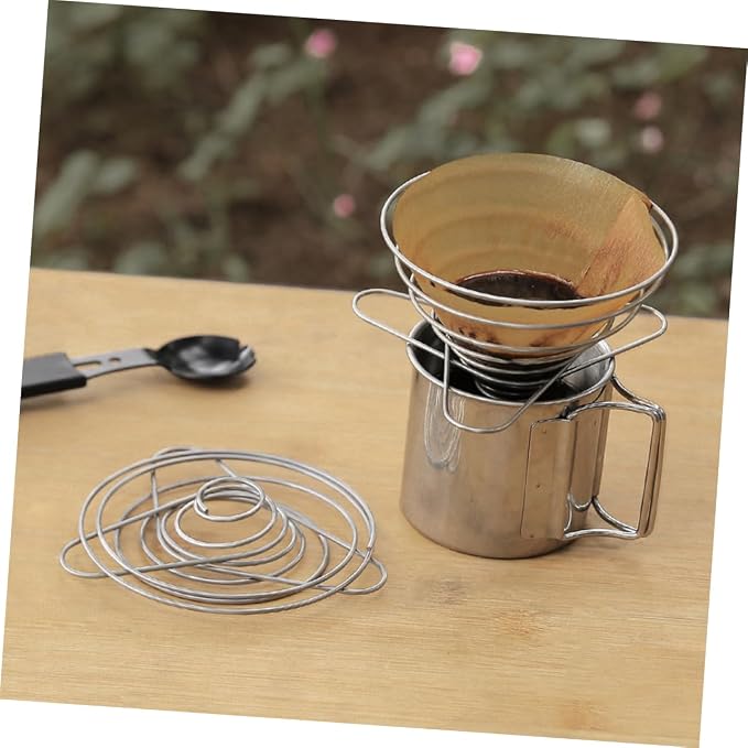 Zerodeko 2pcs Coffee Filters Compatible Stainless Steel Dripper Camping Dripper - Image 9