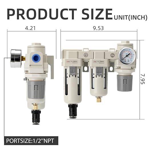Air Filter Dryer 1/2 NPT Manual-Automatic Integrated-Double Air Filters - Image 3
