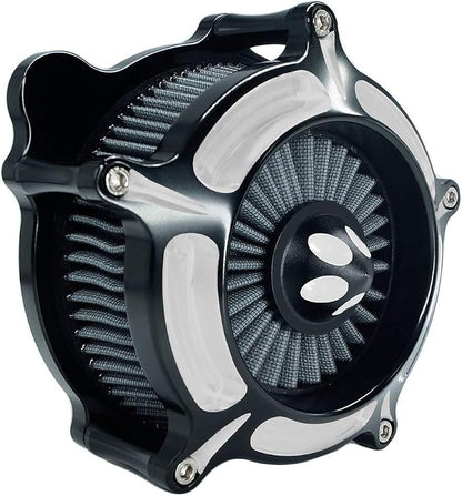 Air Filter Intake Motorcycle Turbine Cleaner Kit Cnc Cut Chrome - Image 4