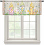 Easter Sheer Valances for Windows 54"x18", Light Filtering Kitchen Curtains by Unknown
