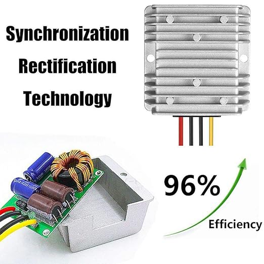 SUPERNIGHT 10A 120W Golf Cart Converter 48V 36V to 12V Regulator Step Down Waterproof DC/DC Transformer for Golf Cart Power Module and Club Car