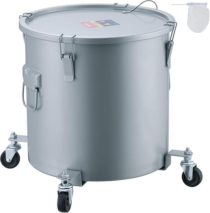 VEVOR 10 Gallon Fryer Grease Bucket, Oil Disposal Bucket Caddy on Wheels by VEVOR