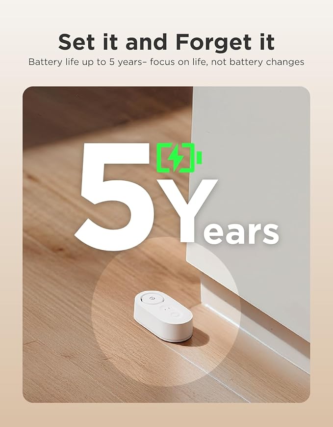 GoveeLife Upgraded Smart Water Leak Detector 1s with 1804ft Ultra-Long Range, WiFi Water Sensor with SMS/Email/APP Push and Sound Alarm, 5-Year Battery Life, Suit for Home, Basement, Kitchen, 6 Pack