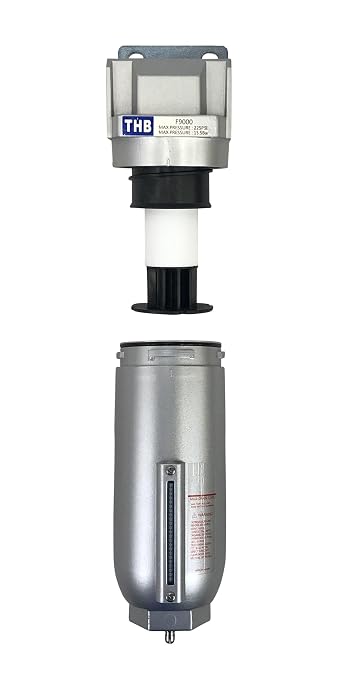 3/4" NPT Industrial Particulate Filter, Removes Water, Debris from Compressed - Image 4