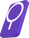 podoru for Magsafe Battery Pack, 5000mAh Magnetic Power Bank with Type-C Cable 20W PD Fast Charging Lighting Input Wireless Portable Charger for iPhone 17/16/15/14/13/12/ All Series-Demon Purple