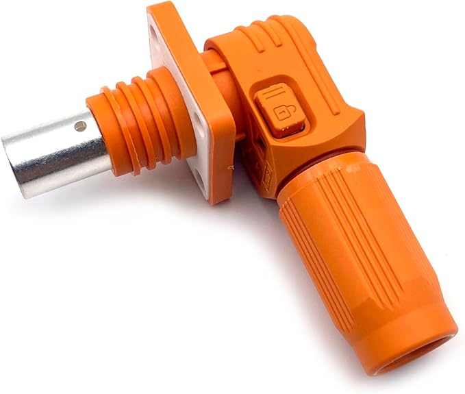 1 Set Battery Energy Storage Connector, 150A High Current Connectors Quick Plug Terminal Orange Right Angle Plug and Socket IP67 Waterproof Power Adapter Crimping 35mm² Wiring (1500V)
