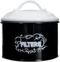SOTECH Coffee Filter Holder Storage Metal Box Black Container Organizer Round by SOTECHLLC