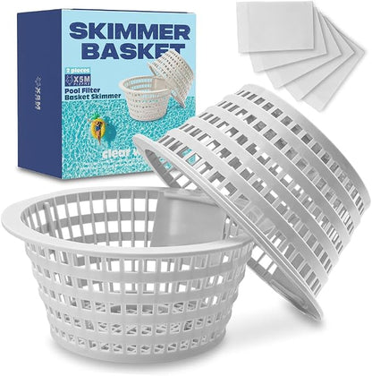 2-Pack Pool Skimmer Basket Replacement by X5MPLXPMX
