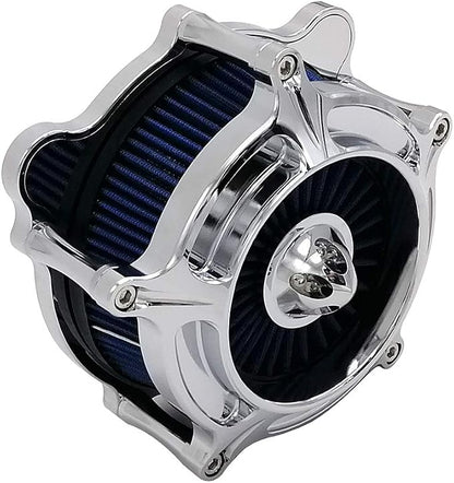 Harley Air Cleaner Turbine Intake Chrome Filter Kit Cnc Cut - Image 4