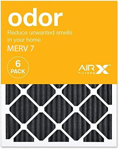 AIRX FILTERS WICKED CLEAN AIR. ODOR 20x25x1 MERV 7 Carbon Pleated Air Filter by AIRXFILTERSWICKEDCLEANAIR