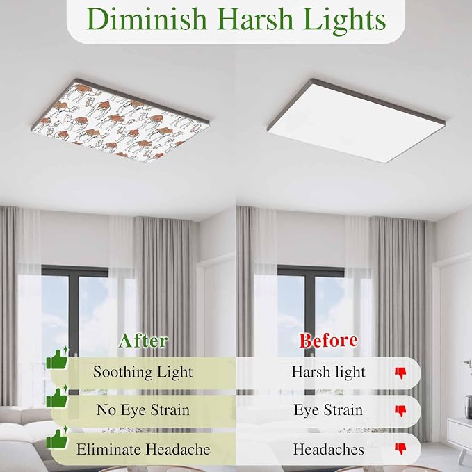 1 Pack Fluorescent Light Cover, Sand Camel Light Covers - Image 6