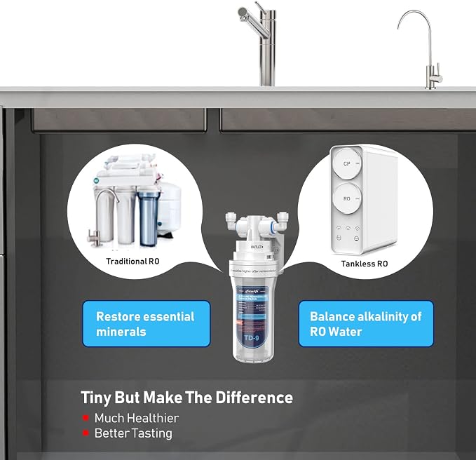 Frizzlife TD-9 Alkaline Remineralization Under Sink Inline Water Filter - Image 2