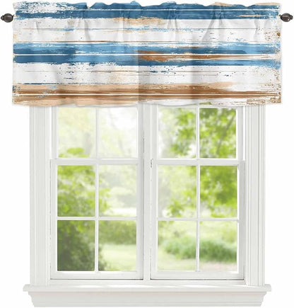 Vintage Blue Valances for Windows, 1 Panel by Unknown