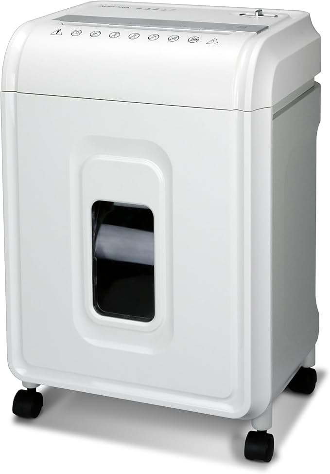 Aurora High-Security 12-Sheet Micro-Cut Paper/CD and Credit Card Shredder with 5.7 Gallon Pullout Basket / 60 Mins Running Time/Security Level P-4