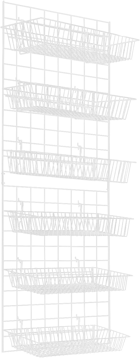 7RiversART Grid Wall Commercial Grade Gridwall Panels – Heavy Duty Grid Panel for Any Retail Display Wall Grid 2' Width x 4' Height, White (Pack of 4) Easily Portable