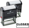 Basic Closed Self Inking Rubber Stamp (Black Ink) - Medium 2 Pack