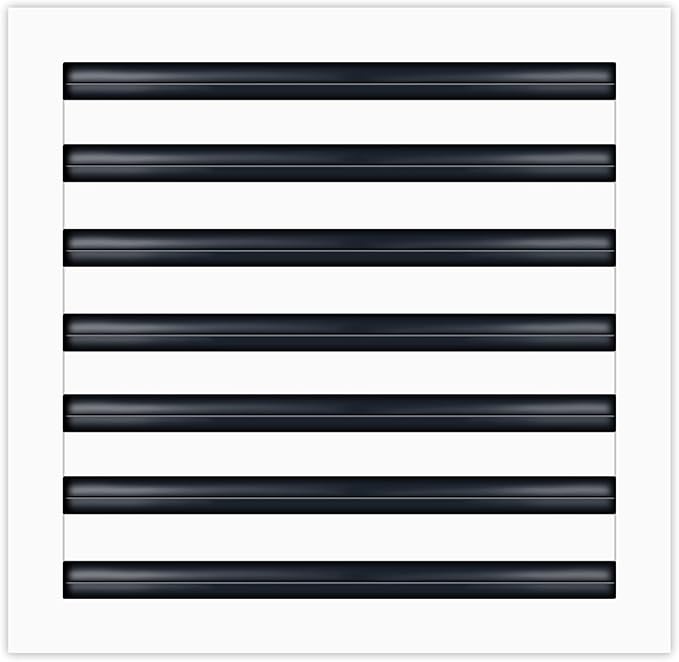 BUILDMART - 14x14 Modern AC Vent Cover - Decorative White Aluminum Air Vent - by TexasBuildmart