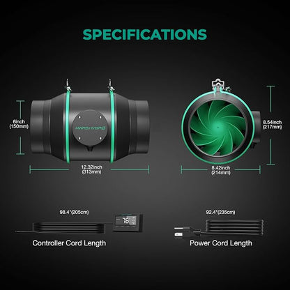 MARS HYDRO 6 Inch Inline Duct Fan - Image 6